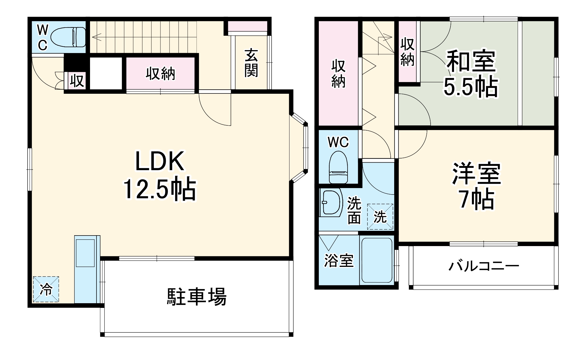 横田貸家の間取り