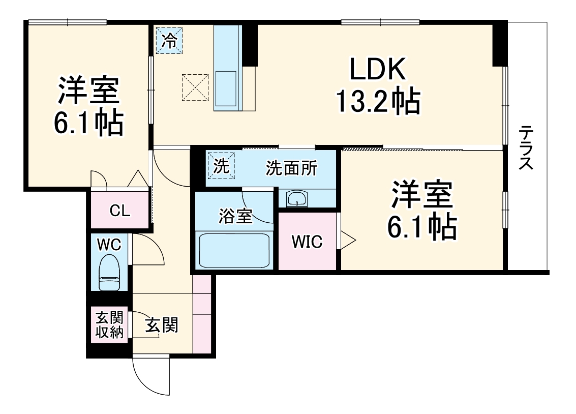 (仮称)D-room海神町南HYの間取り
