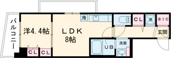 S-RESIDENCE北綾瀬awesomeの間取り