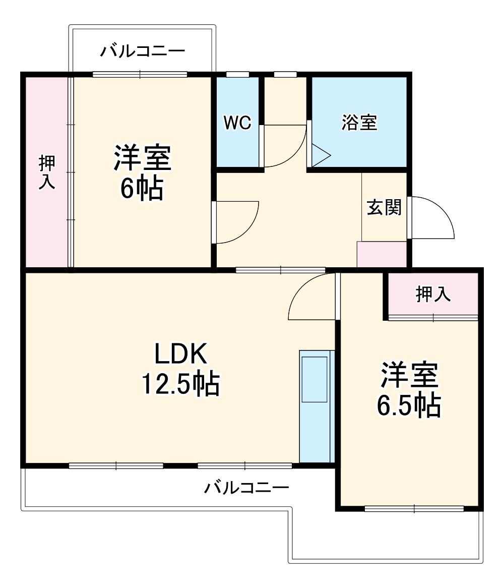 ハイツ蓼原 Aの間取り