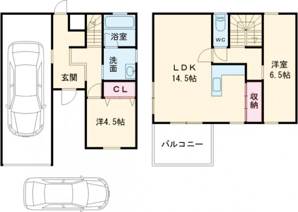 曽我部町南条竹谷戸建ての間取り