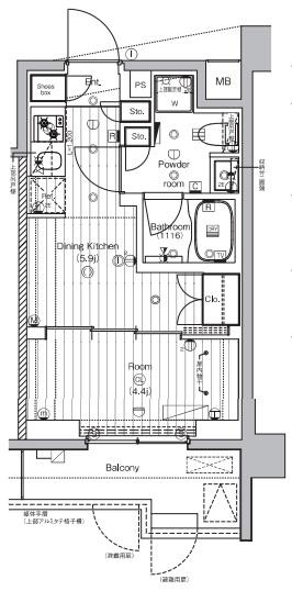 PREMIUM CUBE 王子神谷の間取り