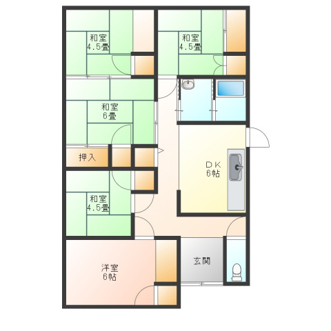 道悦4丁目戸建ての間取り