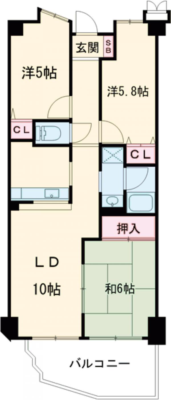サザンコートレックス和泉の間取り