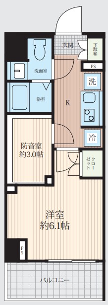 「防音マンション」(仮称)クリオ ラモード町田の間取り