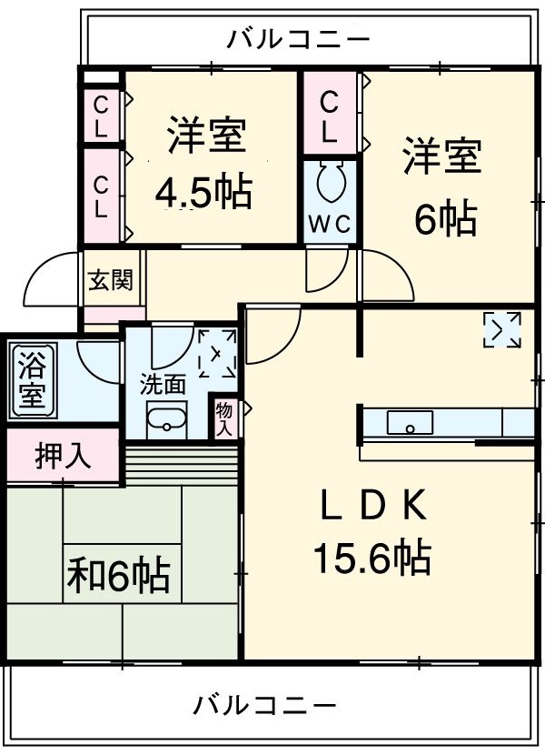 メゾンプチシャトー砂場の間取り