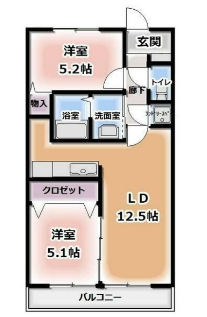 グランコートⅡの間取り