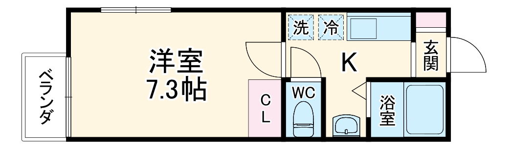カーサ宮崎台B棟の間取り