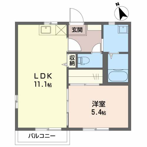 ハイツサンシャインBの間取り