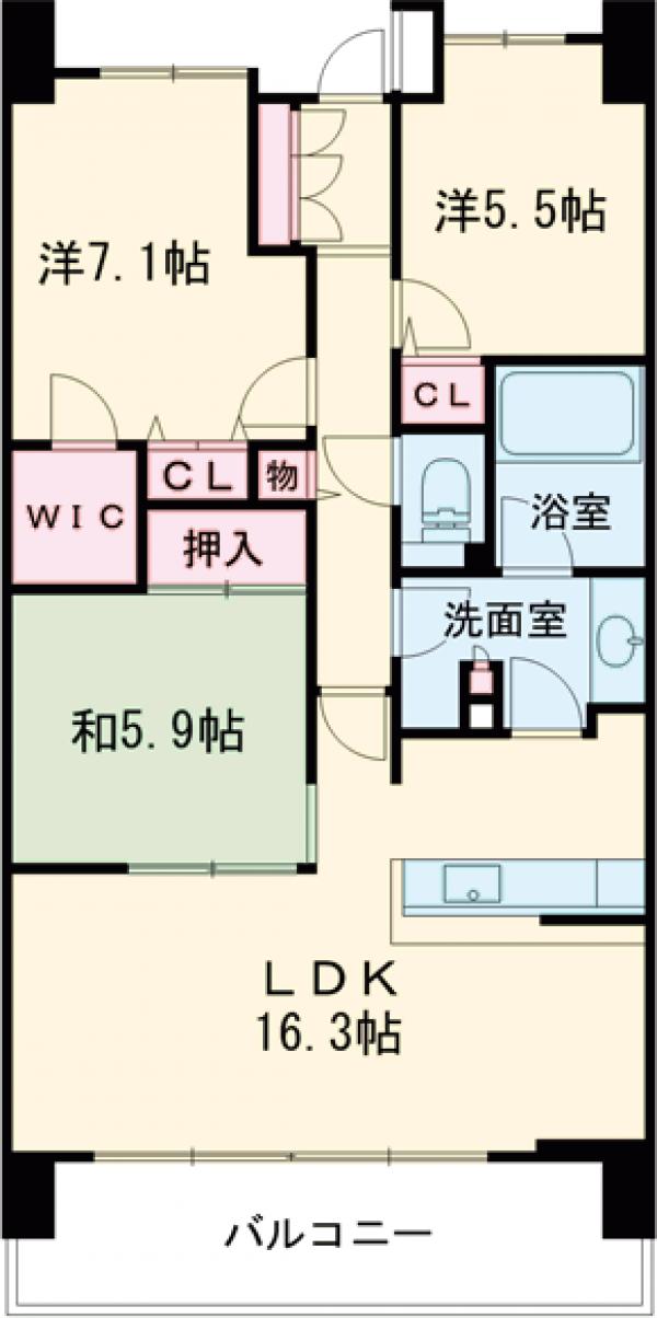 ヒューニティ高崎の間取り