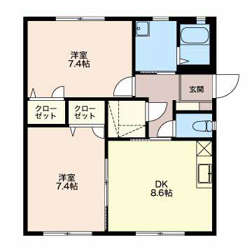 マルベリー Aの間取り