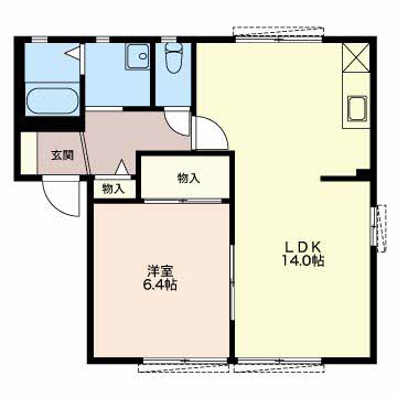 クレール Bの間取り