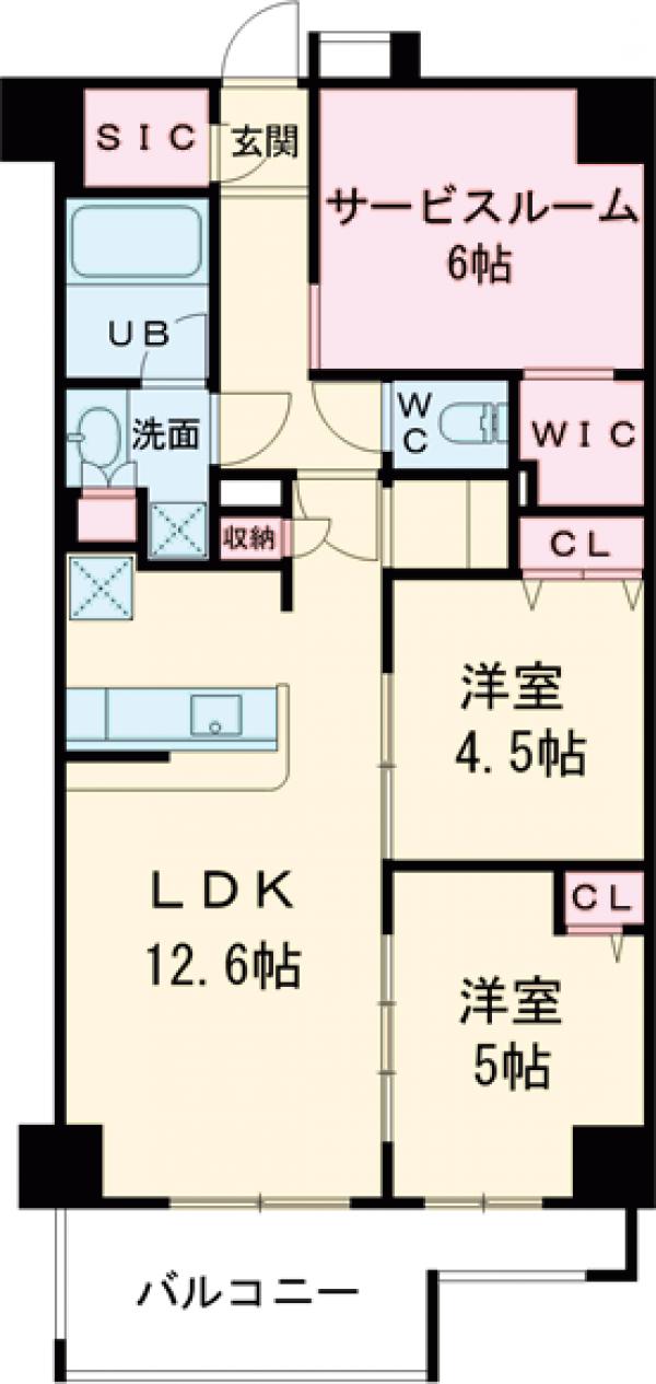 シャーメゾンステージ国立Ⅰの間取り