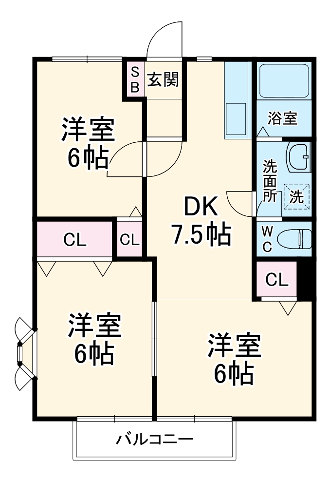 ニューシティーM1の間取り