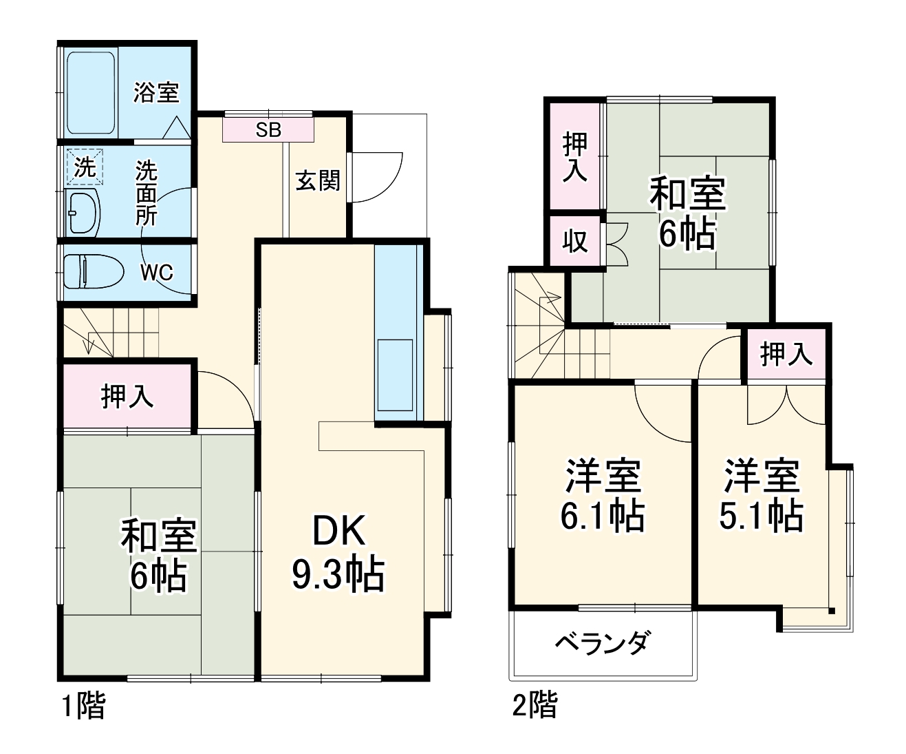 大野台戸建の間取り