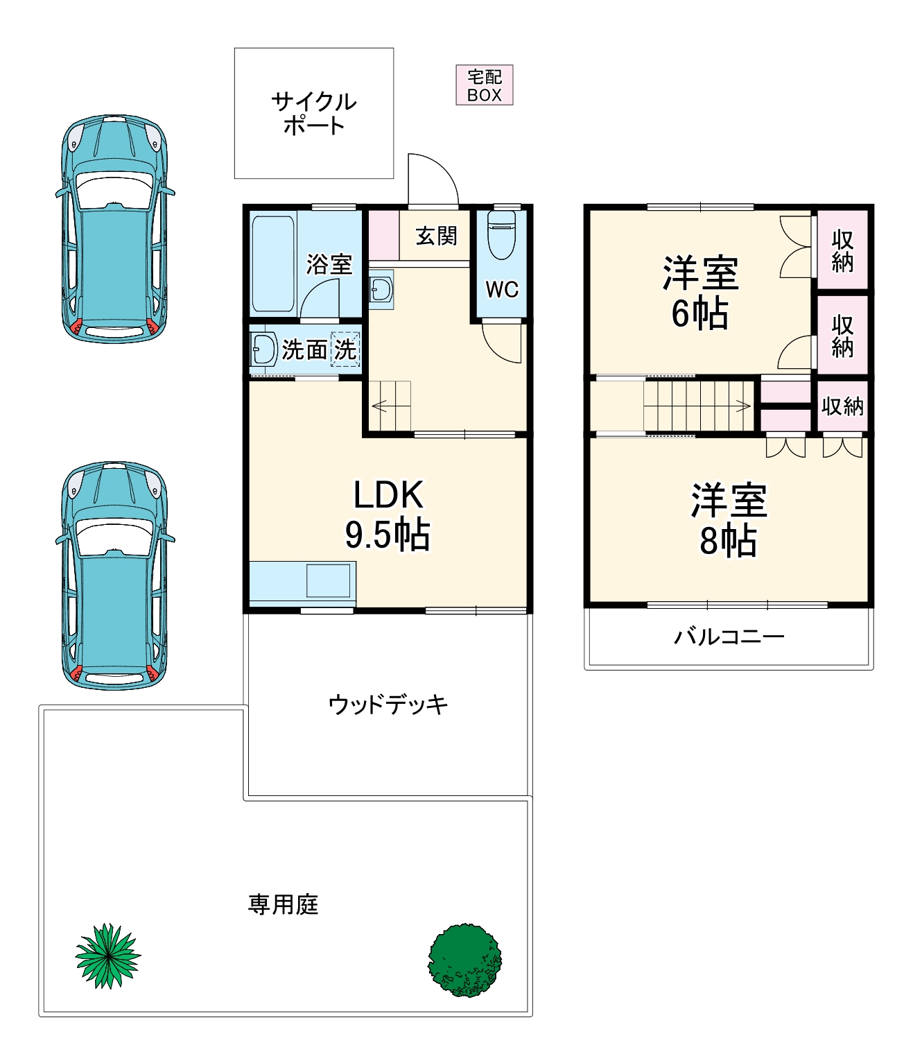 下木崎テラスハウスの間取り
