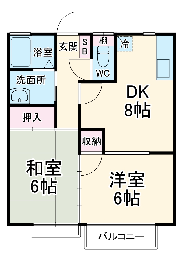 竹の上ハイツ NO.1の間取り