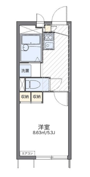 レオパレスサン ミラードの間取り