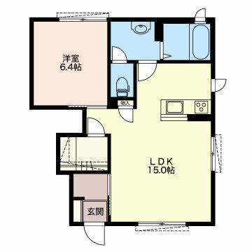 クレセオ花水木の間取り