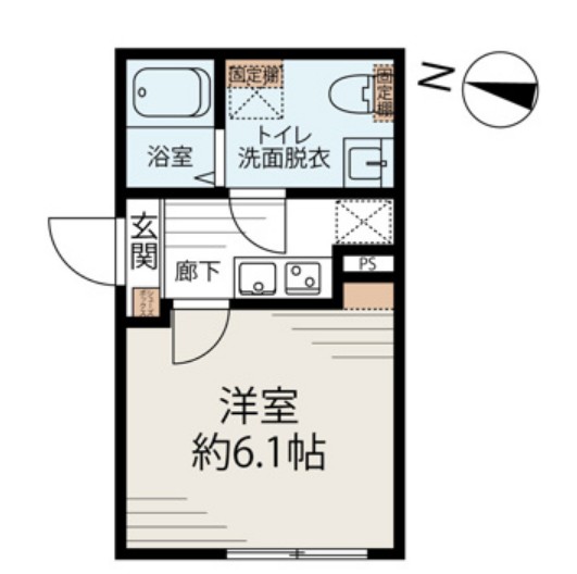 ホワイトキューブ若宮・303号室の間取り