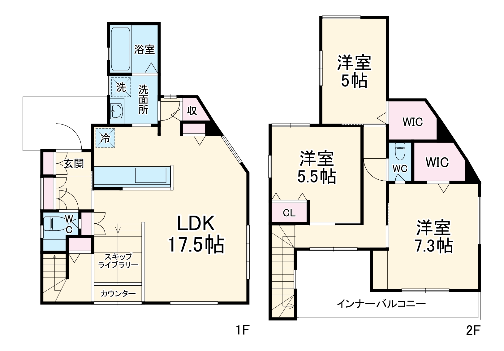 三橋戸建の間取り