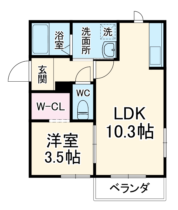 LUNA COURTの間取り