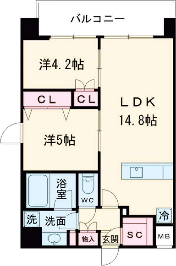 ルーウェ東大泉・301号室の間取り