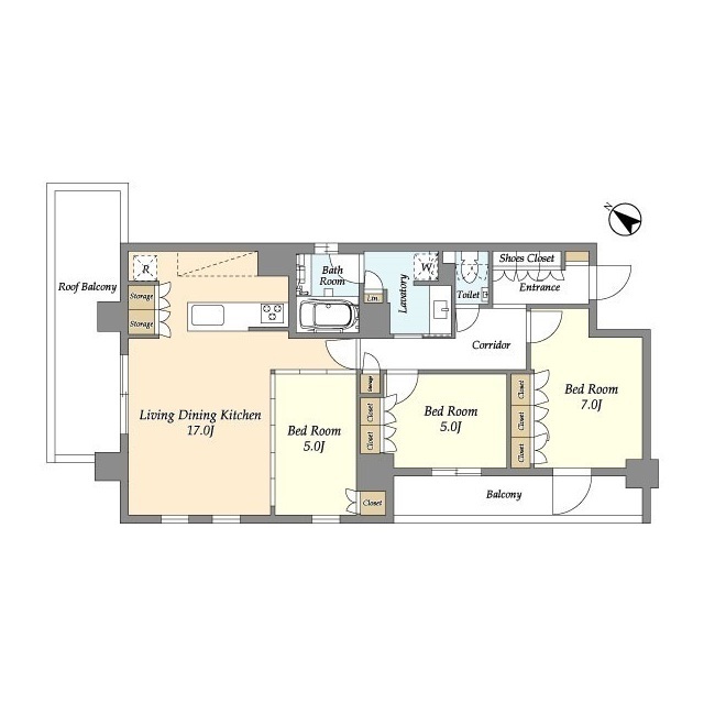 グランカーサ瑞江の間取り