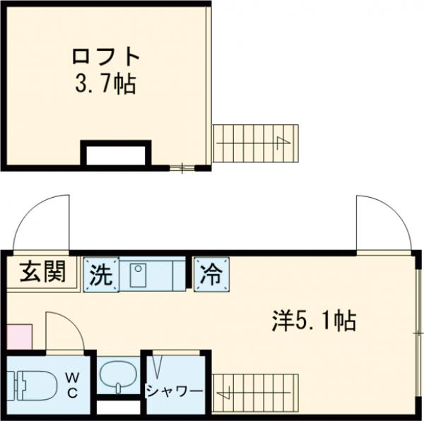 アカリテラス板橋本町・107号室の間取り