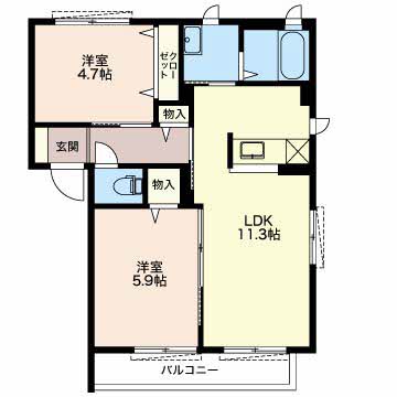 ダンク紺屋の間取り