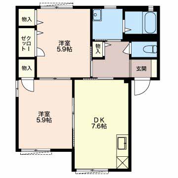 グリーンパーク橋目 C棟の間取り