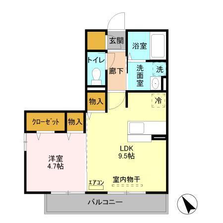 シンシア千波 Aの間取り