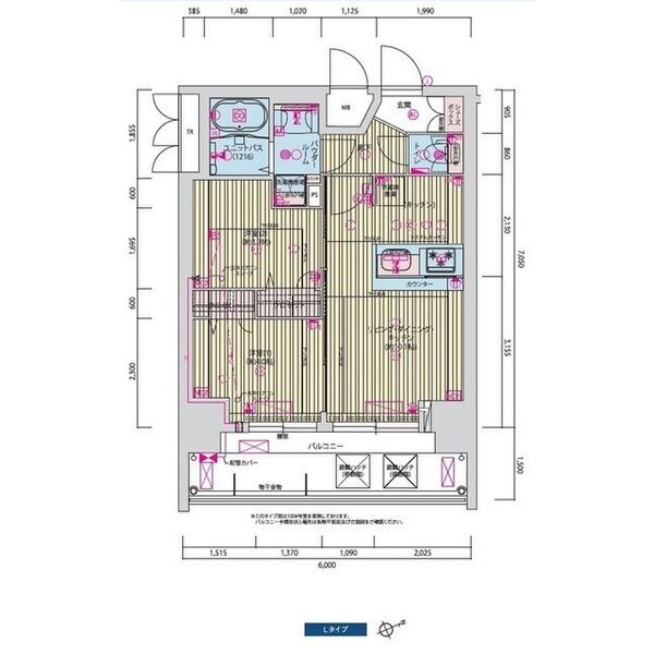 プレサンス九条グランデリーヴの間取り