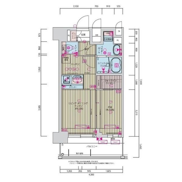プレサンス九条グランデリーヴの間取り