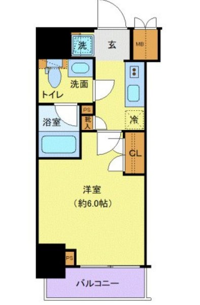 北品川の完工年月（2023年11月）築の賃貸マンションの間取り