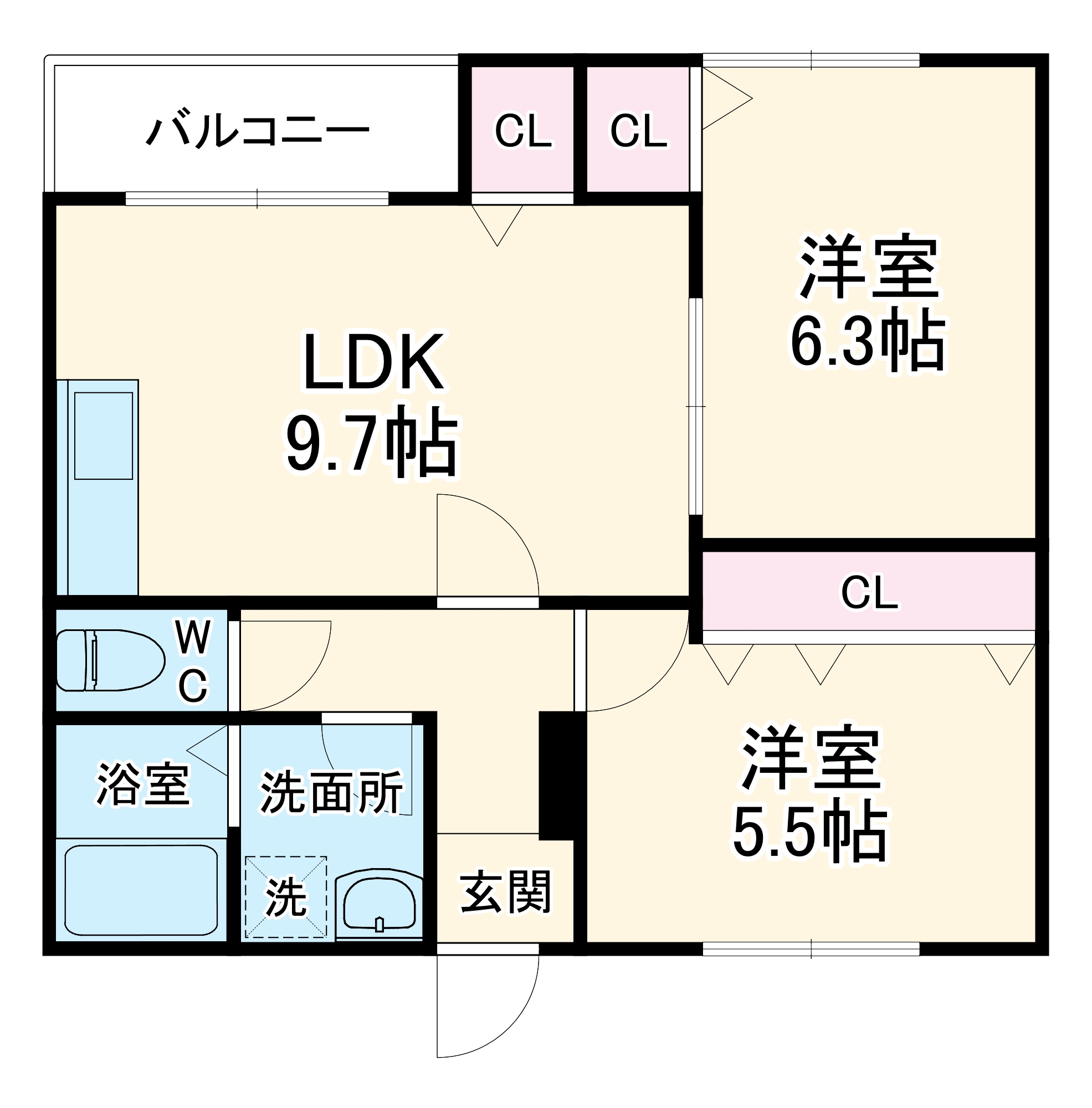 クレセル利倉東Ⅱの間取り