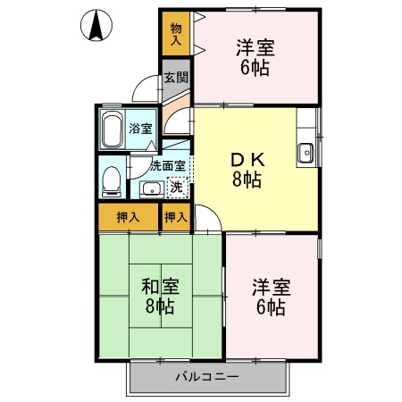 サンビレッジ Bの間取り