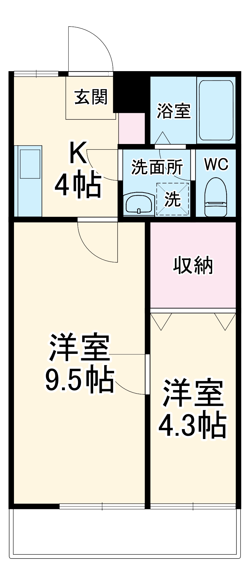 住感シリーズPK大里の間取り