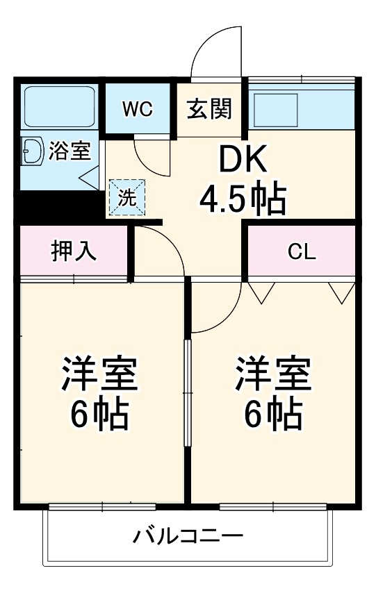 横山ハイツの間取り