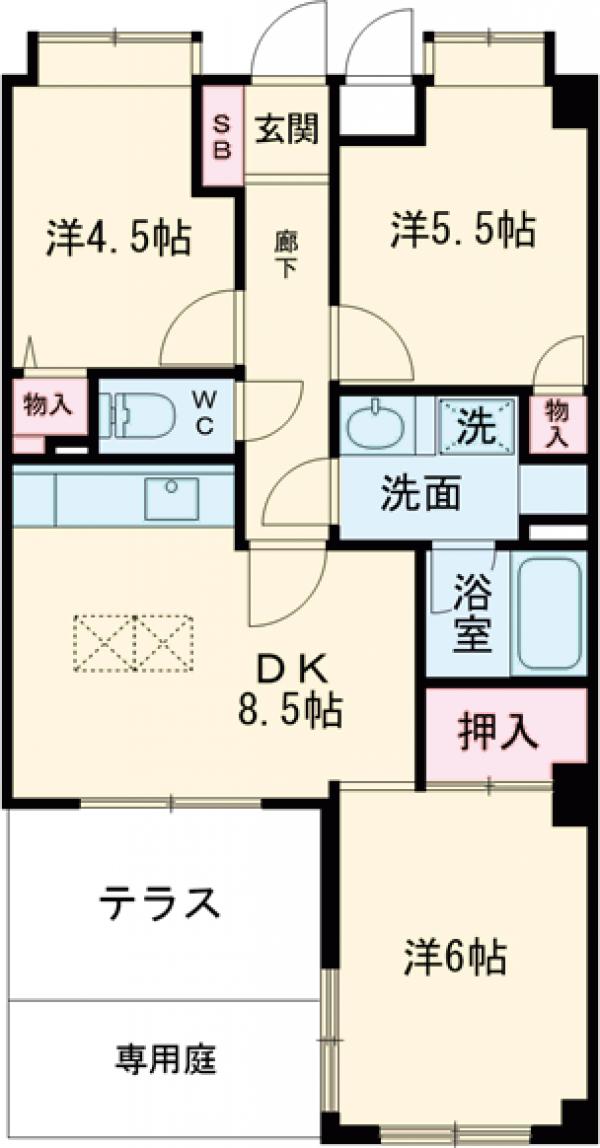 レクセル小竹向原・302号室の間取り