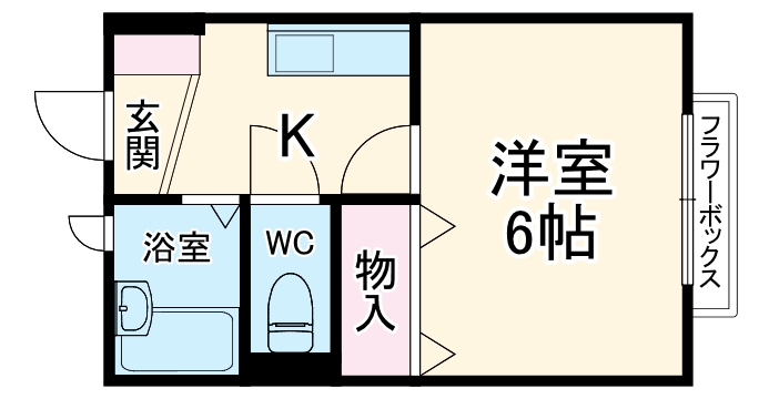 リッツ白梅A棟の間取り