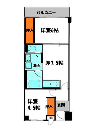 守口コーポの間取り