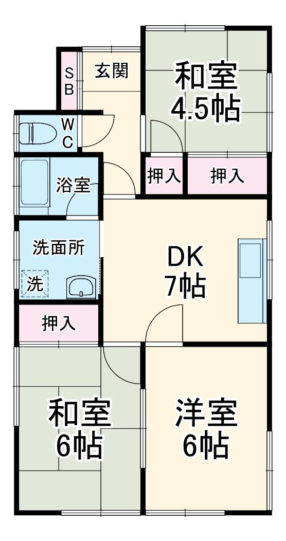 石塚貸家の間取り