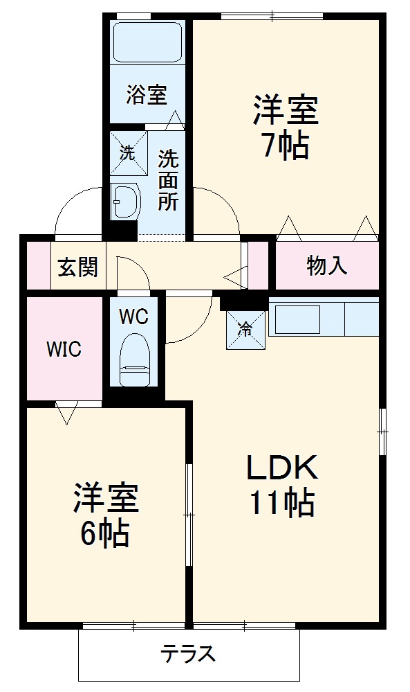 パレス・ザ・グリーンBの間取り