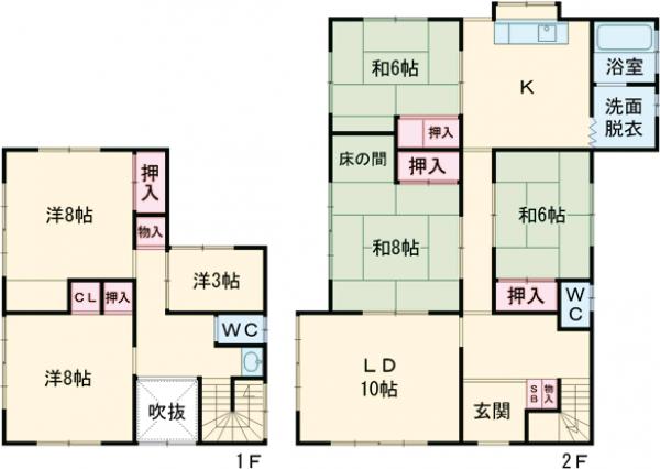 台之郷町一戸建の間取り