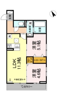 メゾン ド フルールの間取り