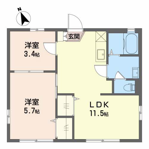 ルミエールタムラBの間取り