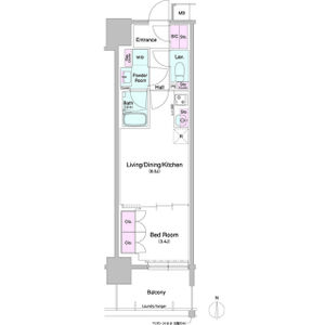 コンフォリア・リヴ北久宝寺Qの間取り