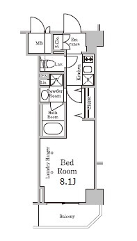 レジディア千駄木・209号室の間取り