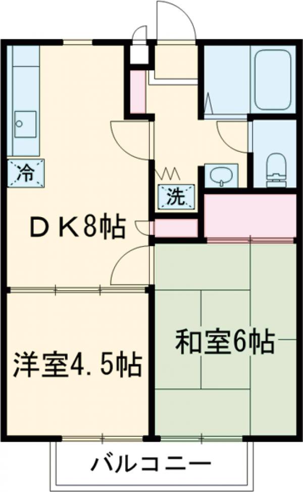 ファミール耀・202号室の間取り